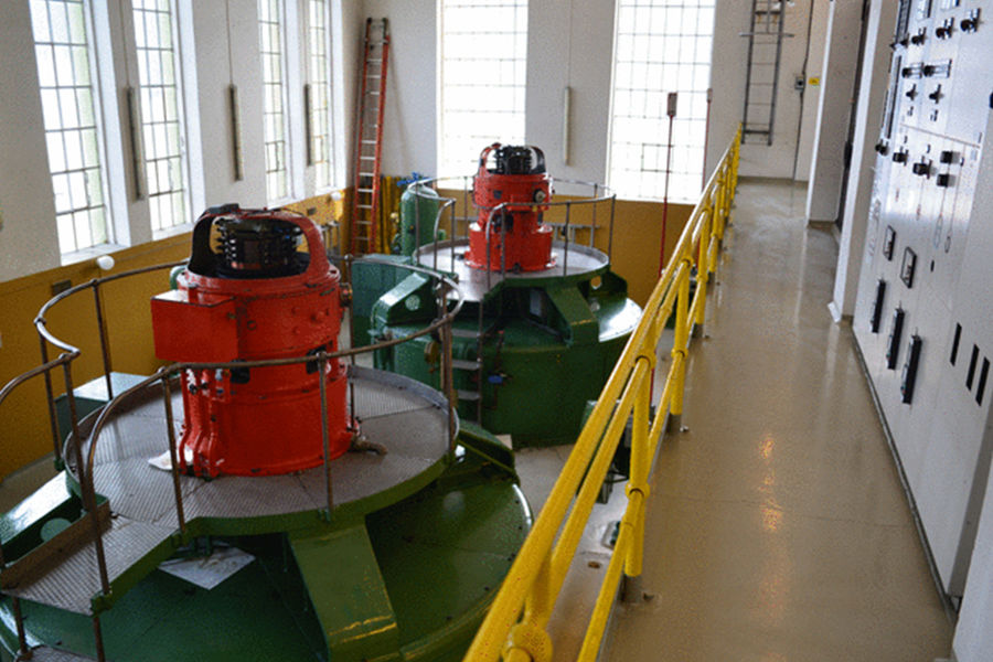Machine hall at Reinforsen power plant